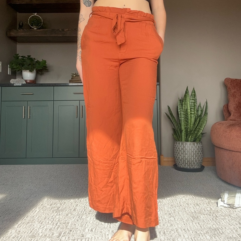 Women’s Burnt Orange Wide Leg Pants